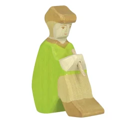 Shepherd with Flute Wooden Figure by Holztiger