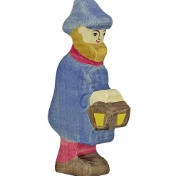 Shepherd with Lamp Wooden Figure by Holztiger