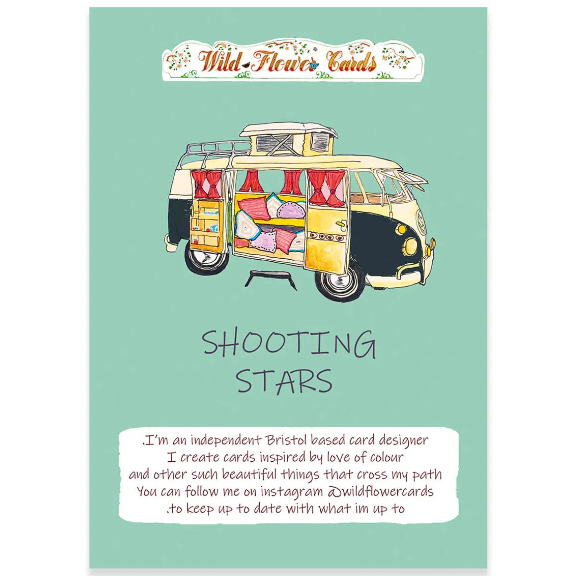 Shooting Star Greetings Card by Wildflower Cards