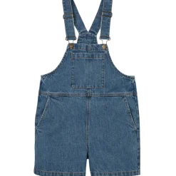 Short Dungaree in Stonewash Blue Denim by Main Story