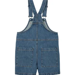 Short Dungaree in Stonewash Blue Denim by Main Story