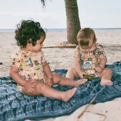 Short Sleeve Lap Onesie in Marigold Collection by Misha & Puff