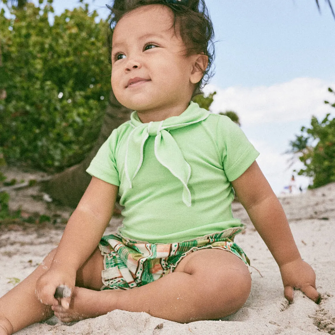 Short Sleeve Scout Onesie in Popsicle by Misha & Puff - Last One In Stock - 6-12 Months