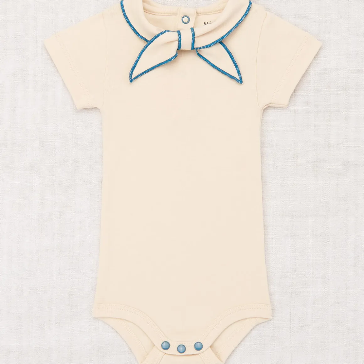 Short Sleeve Scout Onesie in String by Misha & Puff