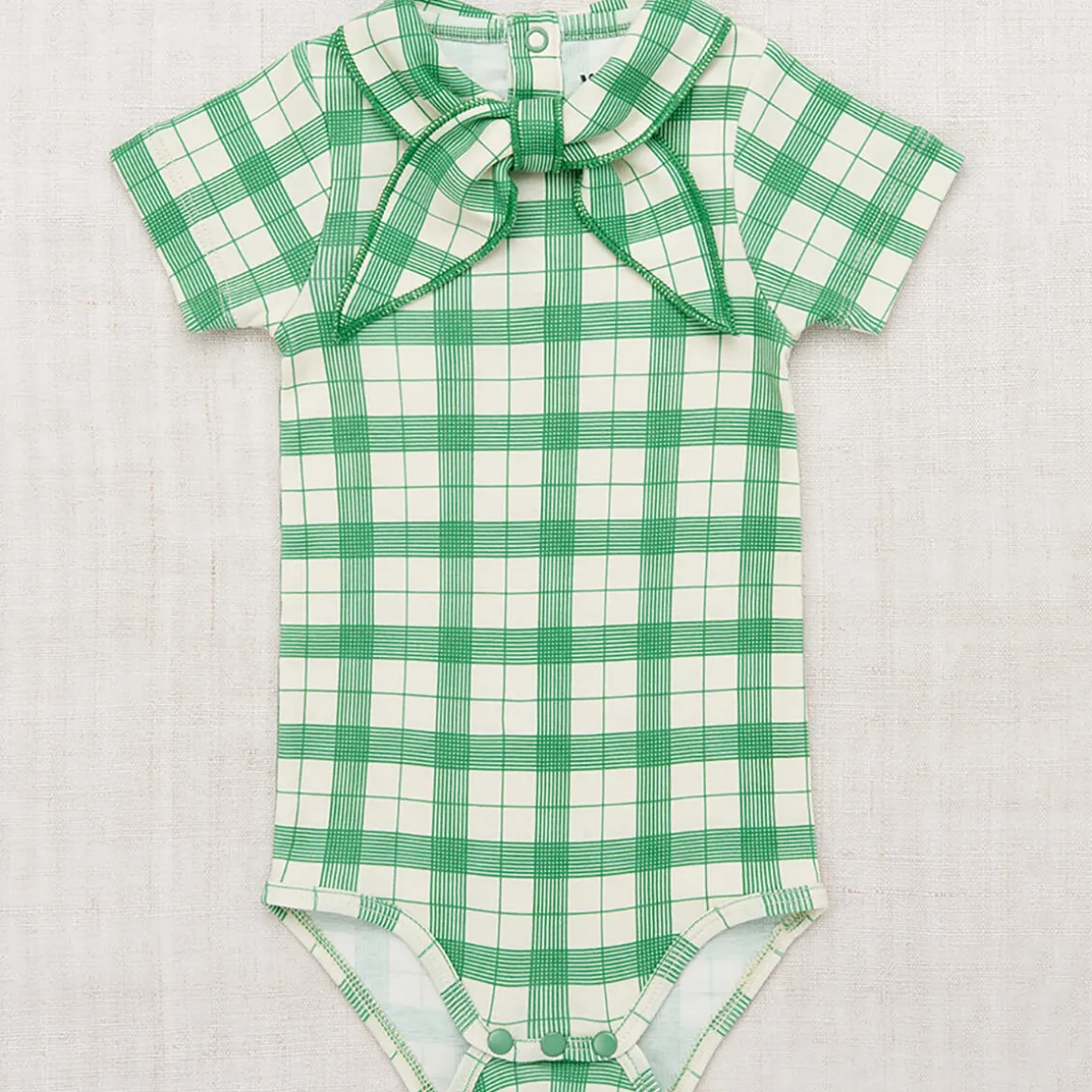 Short Sleeve Scout Onesie in String Piazza by Misha & Puff