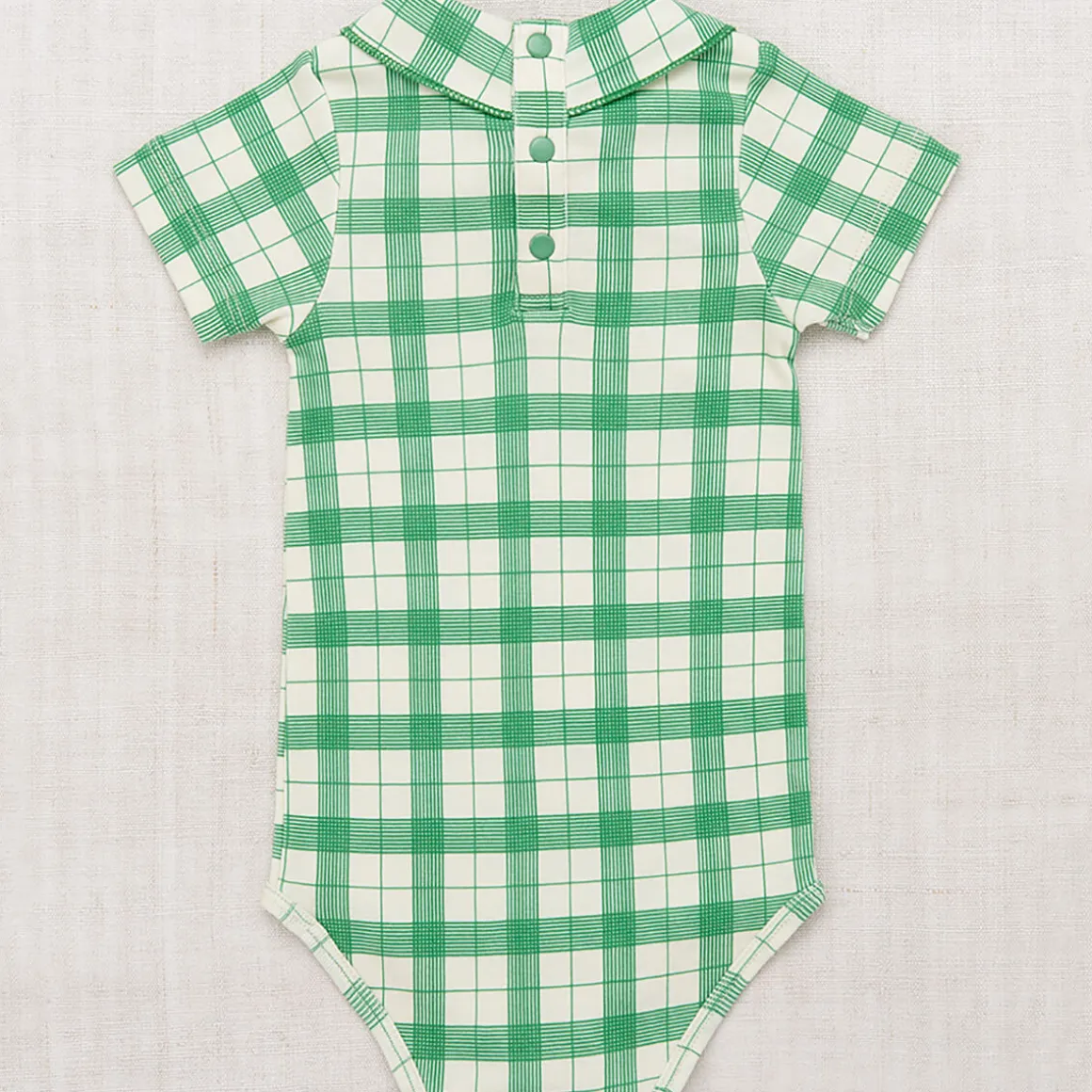 Short Sleeve Scout Onesie in String Piazza by Misha & Puff