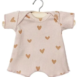 Shorty Romper (28cm Doll) in Little Pink Hearts by Minikane