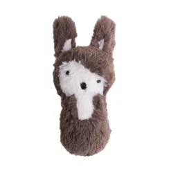Siggy The Rabbit Plush Baby Rattle in Brown by Sebra