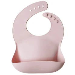 Silicone Baby Bib in Blush by Mushie