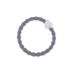 Silver Heart Hair Band in Storm Grey by byEloise