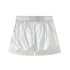 Silver Metallic Shorts by Tinycottons