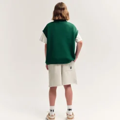 Skate Short in Ecru Melange by Main Story