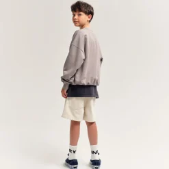 Skate Short in Ecru Melange by Main Story