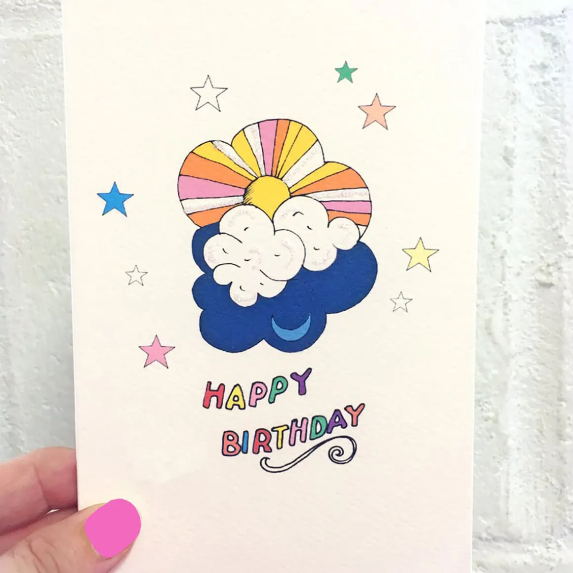 Sky Birthday Greetings Card by Rosie Wonders