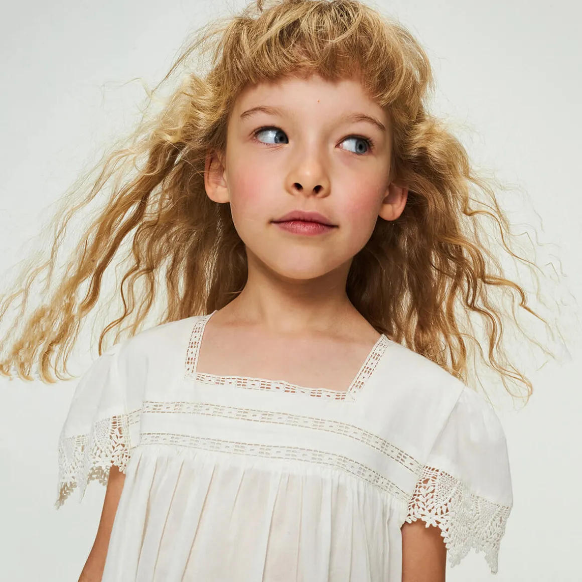 Skylark Dress in Vintage White by Faune