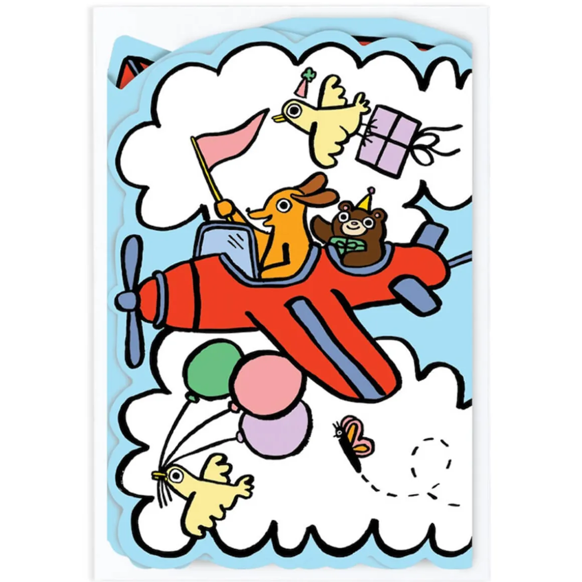 Sky Parade Fold Out Birthday Greetings Card by Alice Bowsher for Wrap
