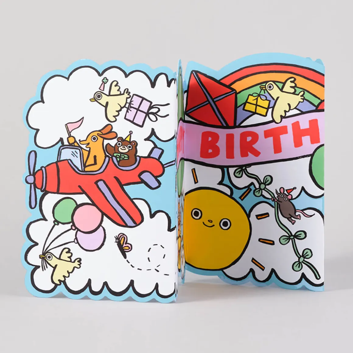 Sky Parade Fold Out Birthday Greetings Card by Alice Bowsher for Wrap