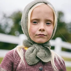 Sledding Hood in Seal Gray by Misha & Puff