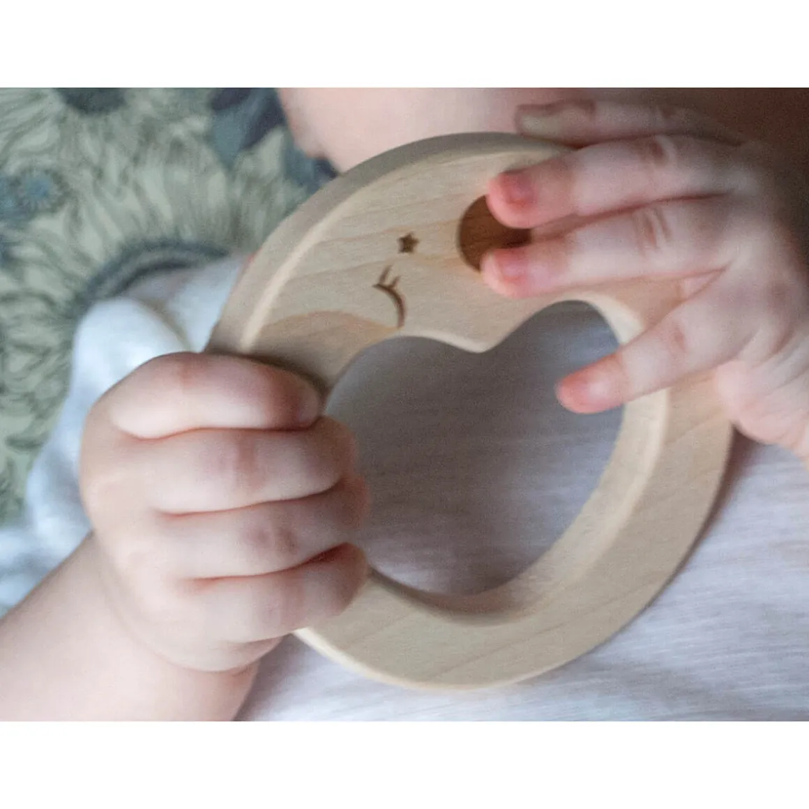 Sleepy Moon Teether by Loullou