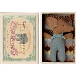 Sleepy / Wakey Baby Mouse in Blue by Maileg