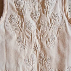 Sleeveless Jacket in Ivory Denim by Bonjour