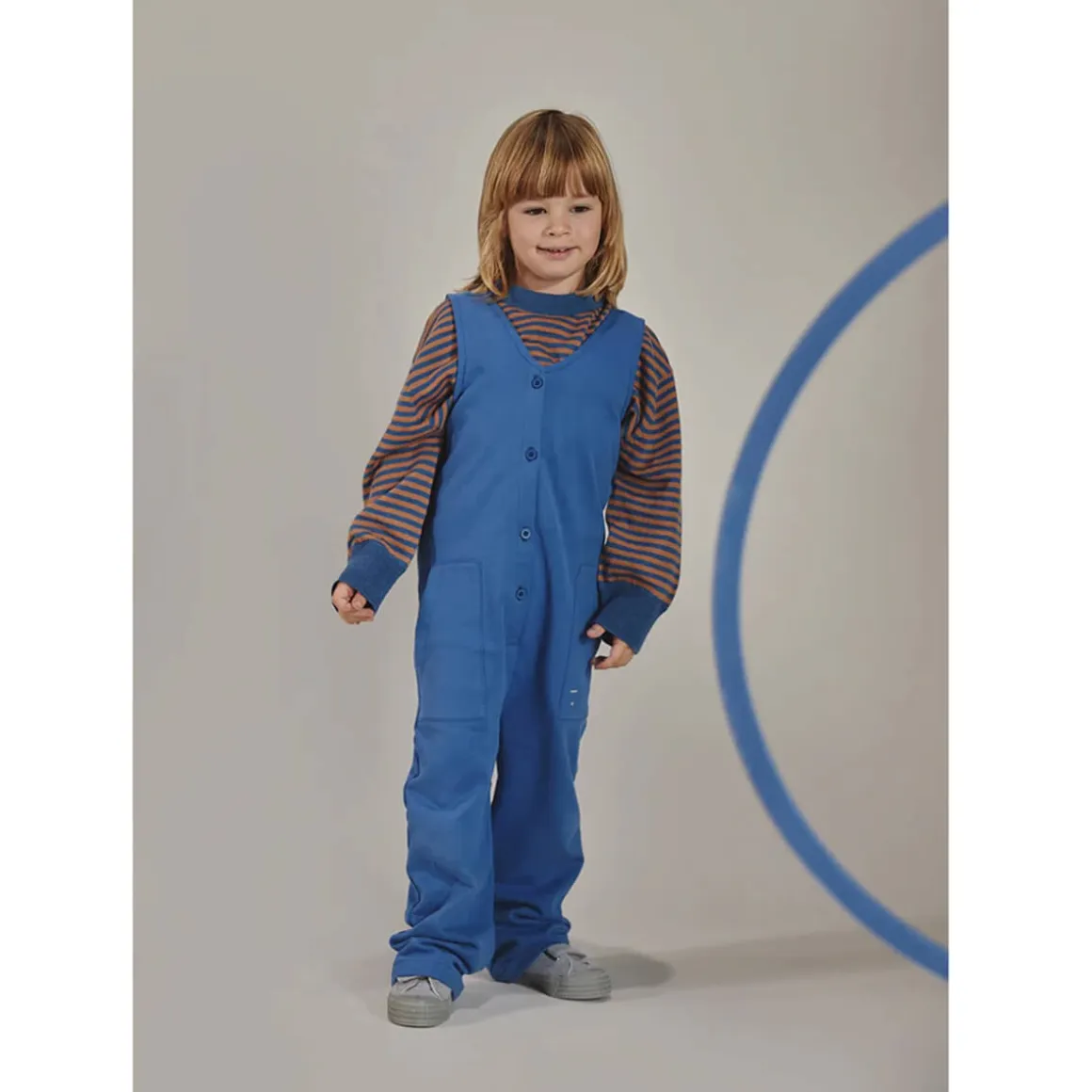 Sleeveless V Neck Suit in Blue Moon by Gray Label