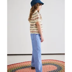 Slim Flared Jeans in Baby Blue by Misha & Puff