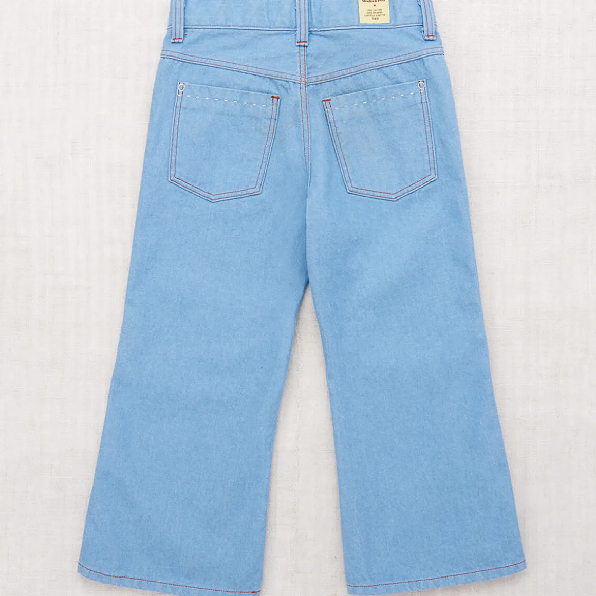 Slim Flared Jeans in Baby Blue by Misha & Puff