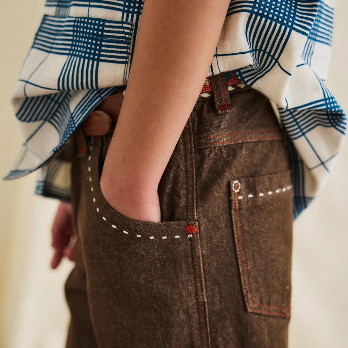 Slim Flared Jeans in Earth by Misha & Puff