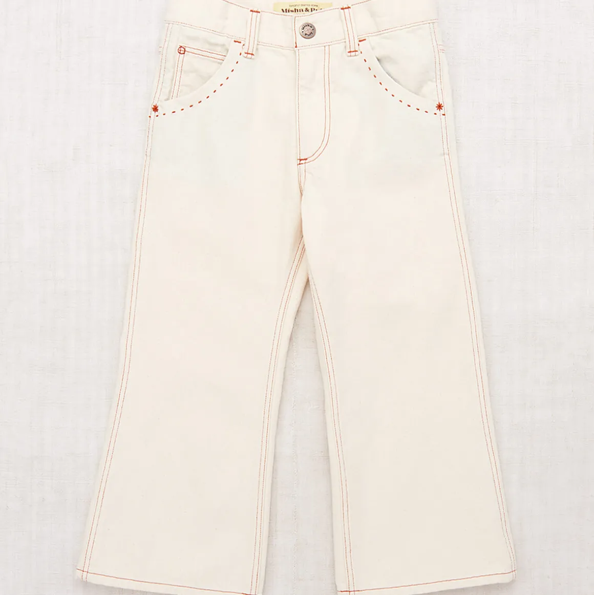 Slim Flared Jeans in Gesso by Misha & Puff