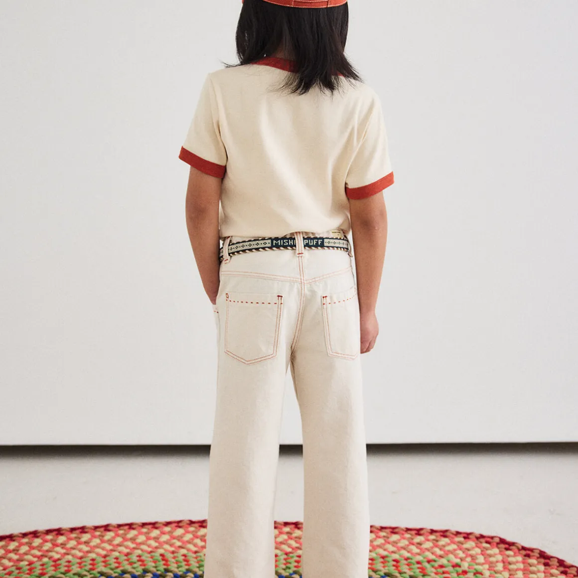 Slim Flared Jeans in Gesso by Misha & Puff