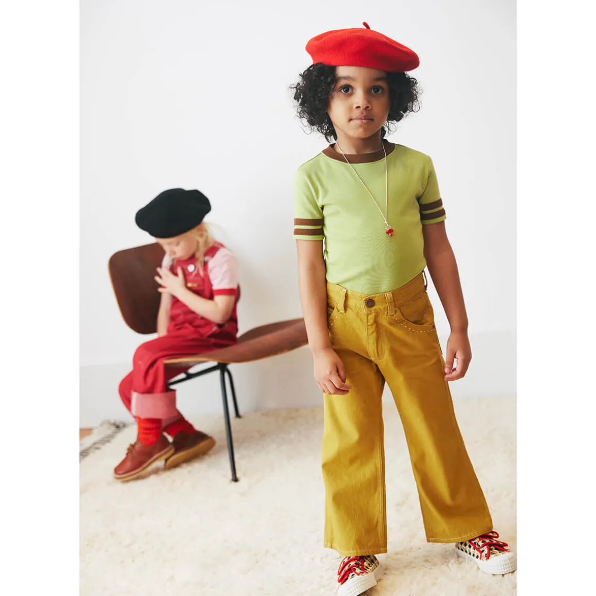 Slim Flared Jeans in Ochre Denim by Misha & Puff - Last Ones In Stock - 5-6 Years