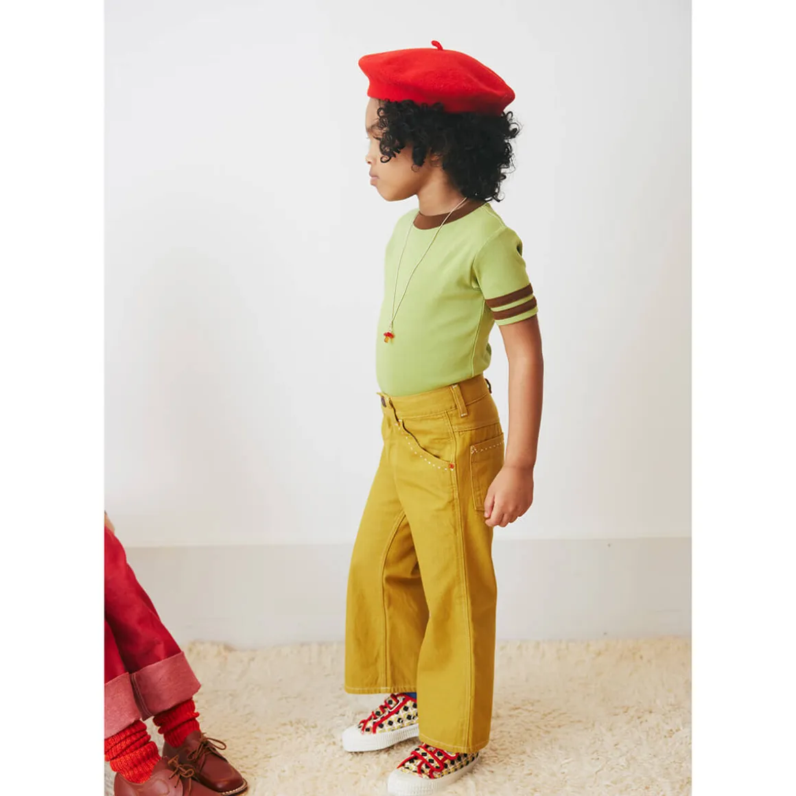 Slim Flared Jeans in Ochre Denim by Misha & Puff - Last Ones In Stock - 5-6 Years