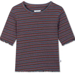 Slim Tee in Fine Grey Fiesta Stripe by Repose AMS