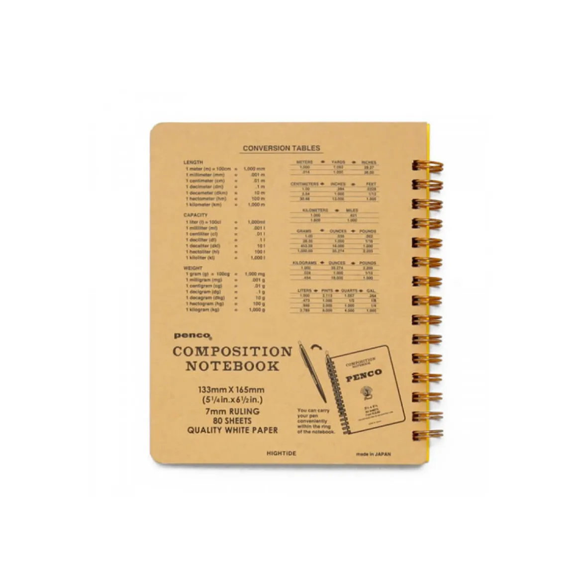 Small Coil Notebook in Yellow by Hightide Penco