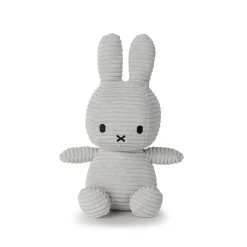 Small Corduroy Miffy in Soft Grey (23cm) by Bon Ton Toys