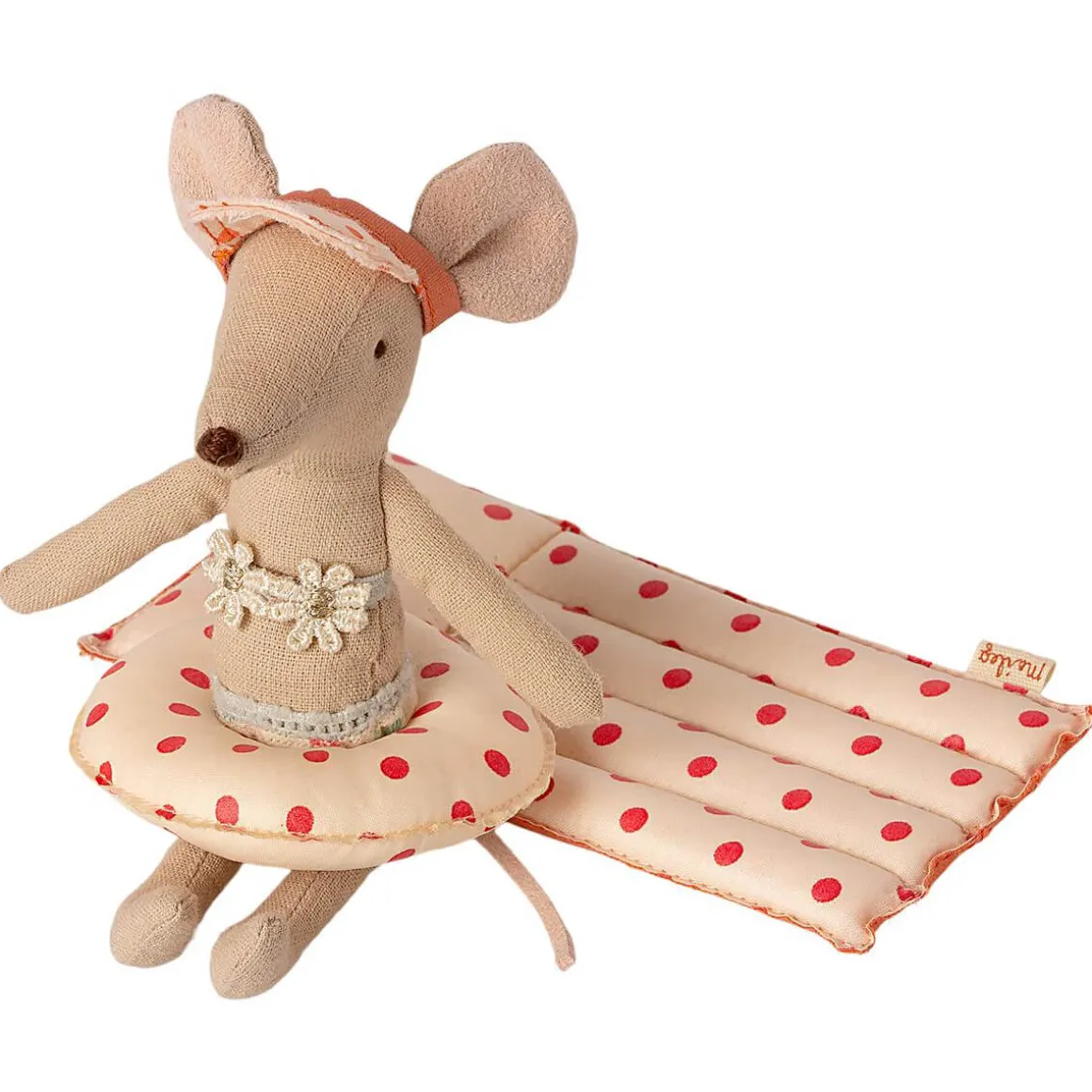Small Mouse Float Ring in Red Dot by Maileg