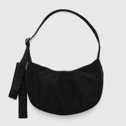 Small Nylon Crescent Bag in Black by Baggu
