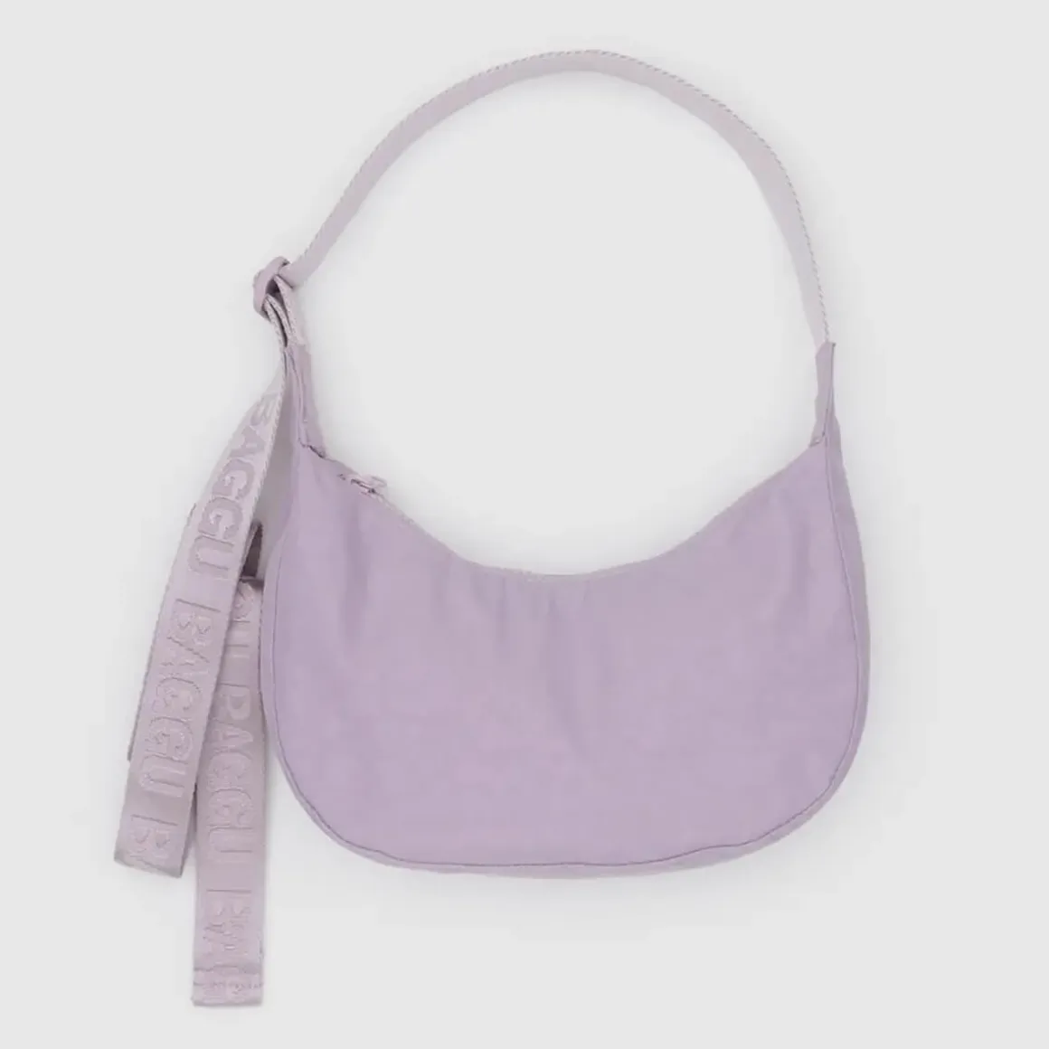 Small Nylon Crescent Bag in Dusty Pink by Baggu