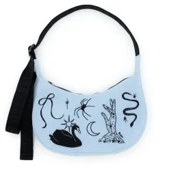 Small Nylon Crescent Bag in Embroidered Ballet Icons by Baggu