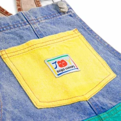 Smiling Colour Block Denim Dungarees by Bobo Choses