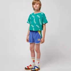 Smiling Colour Block Terry Shorts by Bobo Choses