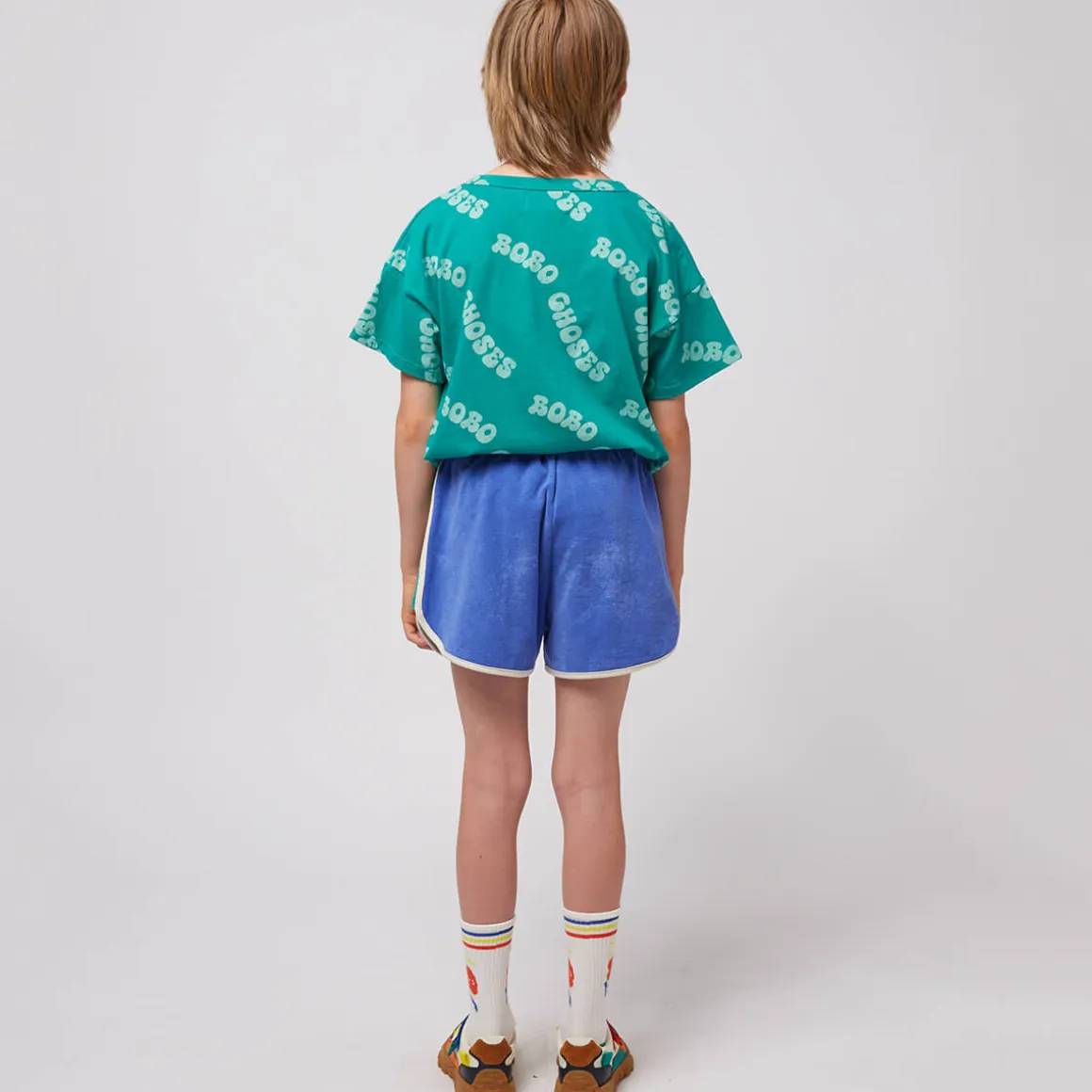Smiling Colour Block Terry Shorts by Bobo Choses