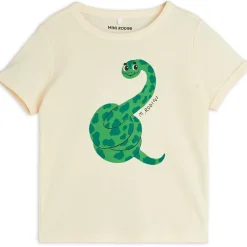 Snake T Shirt in Off White by Mini Rodini