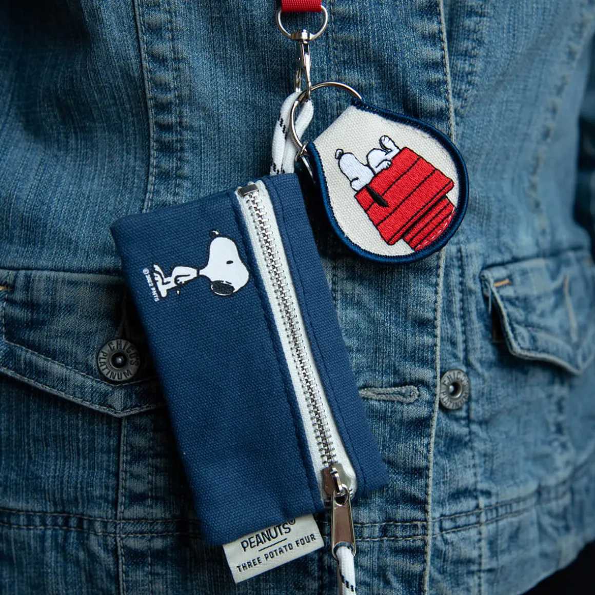 Snoopy Doghouse Patch Keychain by Three Potato Four X Peanuts