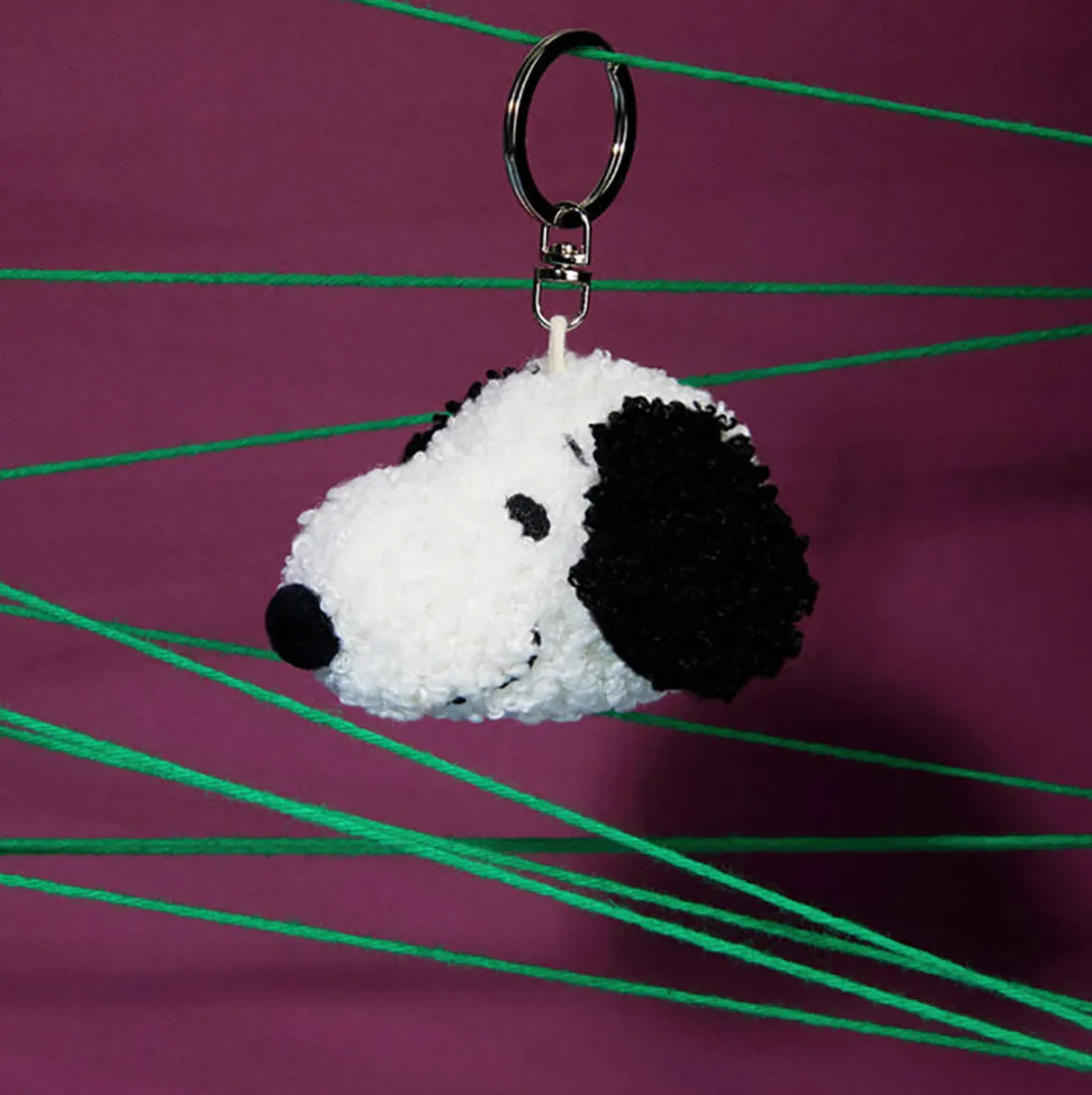 Snoopy Tiny Teddy Keyring in Cream (4.5cm) by Bon Ton Toys