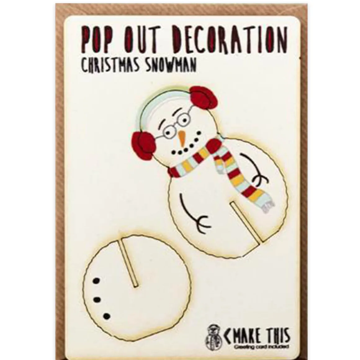 Snowman Pop Out Decoration And Christmas Card by The Pop Out Card Company