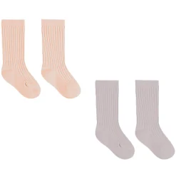 Socks Set in Melon / Lavender by Quincy Mae