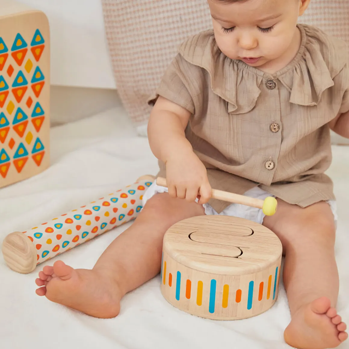 Solid Drum in Multicolour by PlanToys