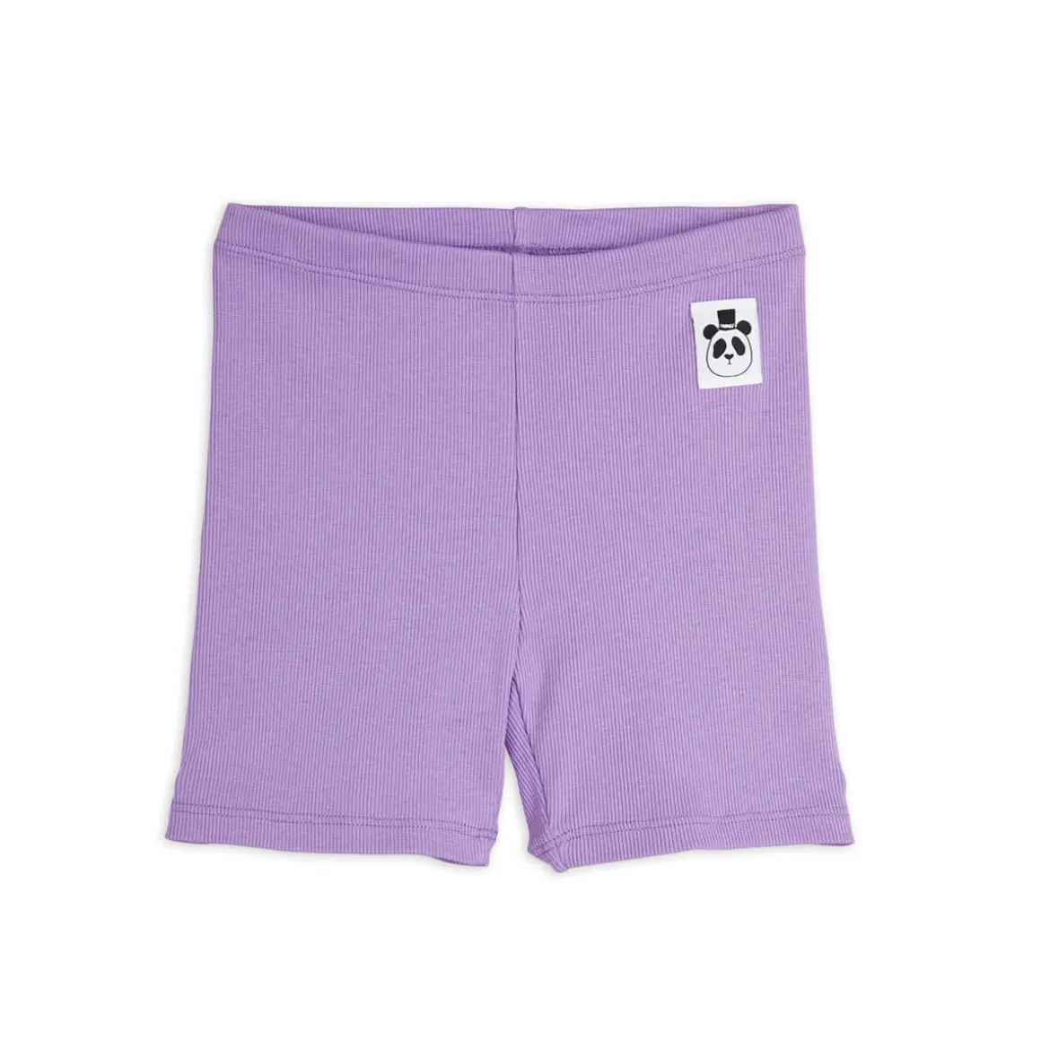 Solid Rib Bike Shorts in Purple by Mini Rodini